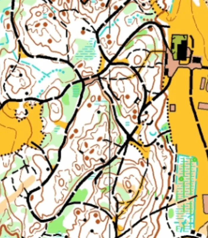 Orienteringskarta vid Rudan