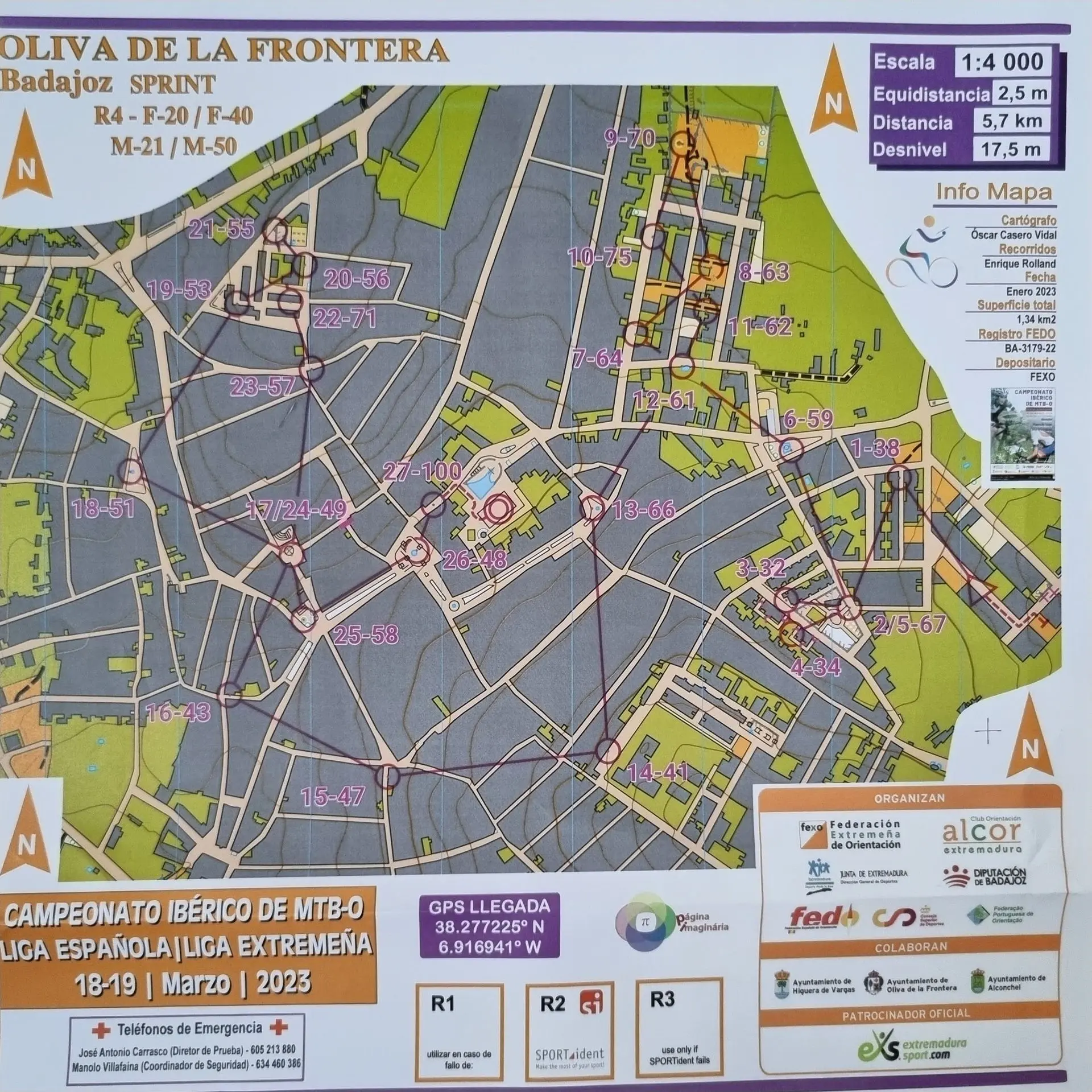 Gammalt sprintkartprov